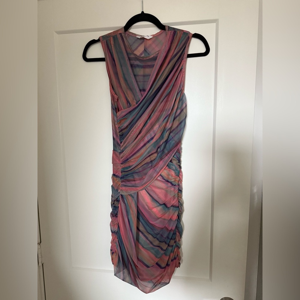 Amanda Uprichard Romina mesh mini dress